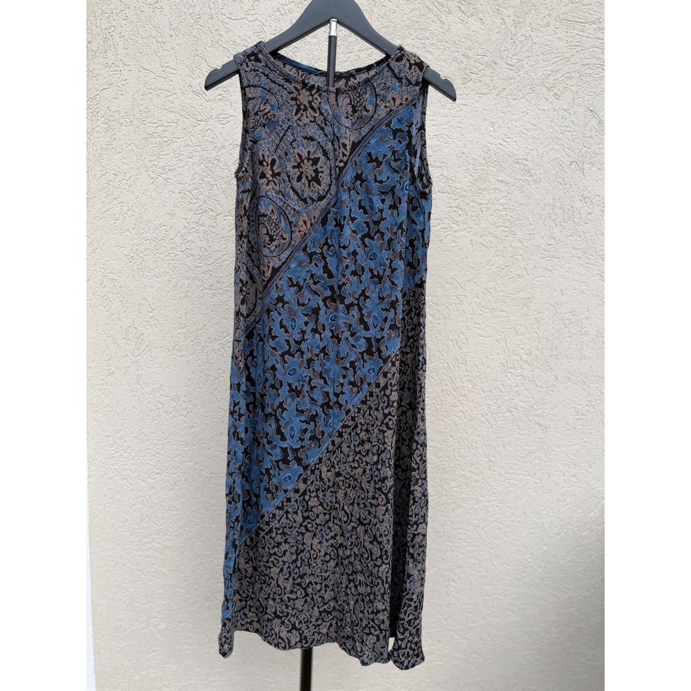 Vintage 90s Carole Little Mixed Print Midi Dress Size 12 Maxi Whimsigoth Rayon
